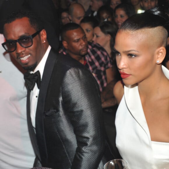 Rick Ross, Sean P. Diddy Combs et sa petite amie la chanteuse de R&B Cassie (Cassandra Ventura) au Gotha Club à Cannes.