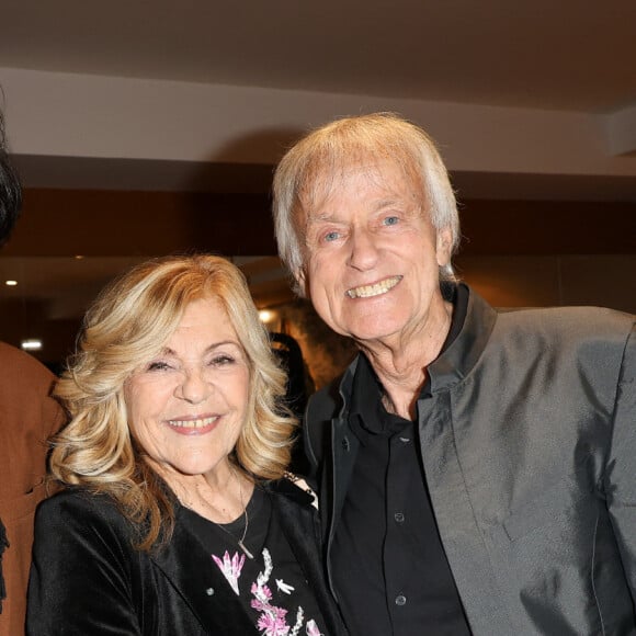 Dave, Nicoletta et son mari Jean-Christophe Molinier - Dave célèbre son 80ème anniversaire sur la scène de Grand Rex à Paris le 21 mai 2024. Dave a enthousiasmé le public durant plus de deux heures, pour son concert anniversaire. © Coadic Guirec/Bestimage