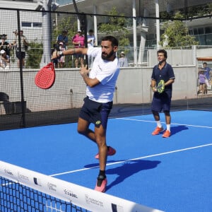 Exclusif - Cyril Hanouna, David Marouani - Tournoi des personnalités lors du Greenweez Paris Major Premier Padel 2023 à Roland Garros à Paris le 10 septembre 2023. © Marc Ausset-Lacroix/Bestimage  No Web - Belgique et Suisse 