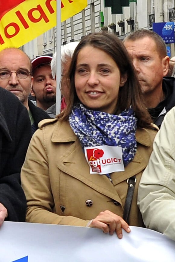 Defile syndical du 1er Mai a Paris : Sophie Binet