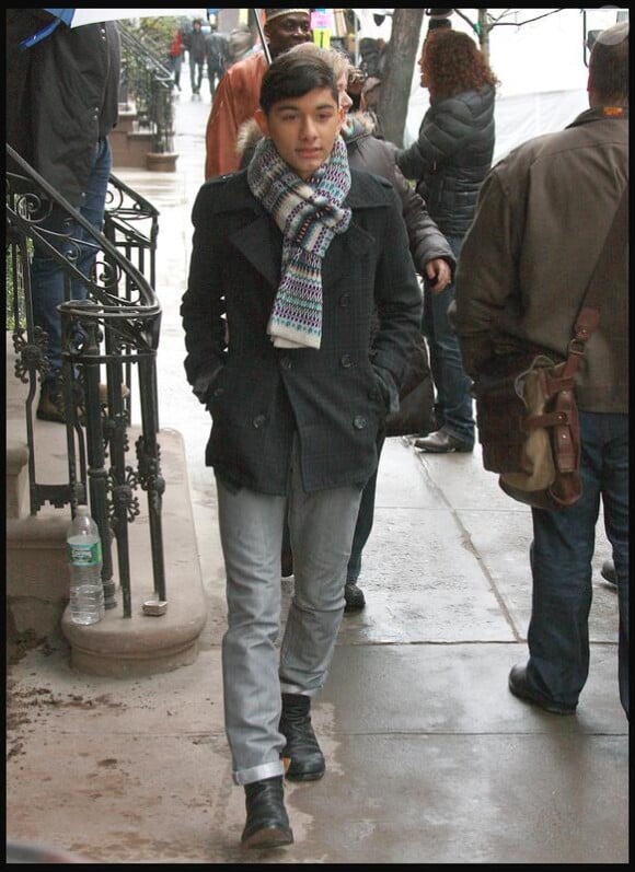 Mark Indelicato sur le tournage d'Ugly Betty à New York le 12 mars 2010