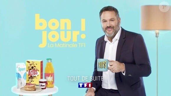 Depuis janvier, TF1 diffuse "Bonjour !" chaque matin
Affiche promotionnelle de "Bonjour !"