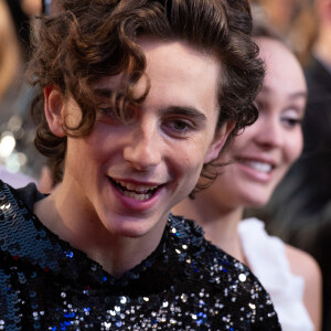 Timothee Chalamet et Lily-Rose Depp assistant à la première de The King lors du 63e BFI London Film Festival à Londres, en Angleterre, le 03 octobre 2019. Photo par Aurore Marechal/ABACAPRESS.COM