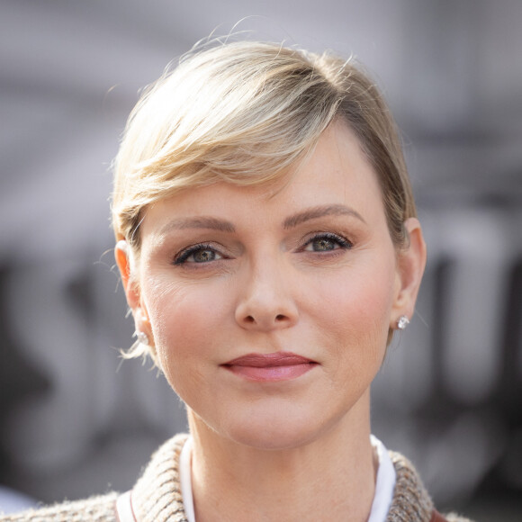 Charlene de Monaco a été mise à l'honneur
La princesse Charlène de Monaco assiste à l'arrivée de la 10ème édition de la randonnée cycliste caritative St Tropez à Monaco organisée par le COCC (Champagne & Oyster Cycling Club of Monaco) au profit de la Princesse Charlène de Monaco. © Olivier Huitel / Pool Monaco / Bestimage
