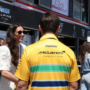 Tatiana Santo Domingo, Andréa Casiraghi lors des qualifications du 81ème Grand Prix de Formule 1 (F1) de Monaco, le 25 mai 2024. © Claudia Albuquerque/Bestimage 