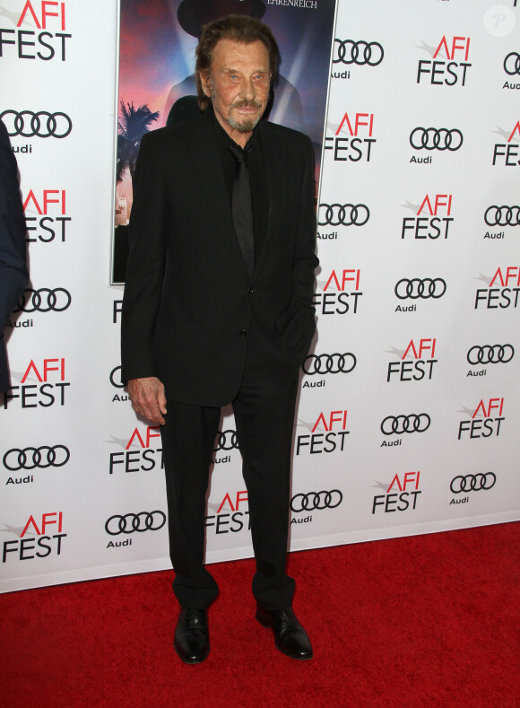 Johnny Hallyday à la première de "Rules Don't Apply" à Los Angeles, le 10 novembre 2016.