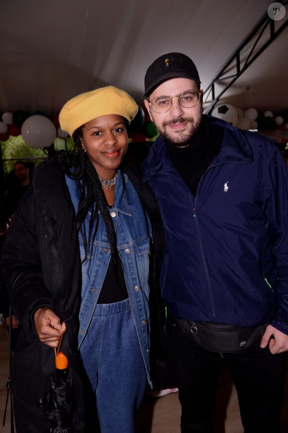 Exclusif - Fadily Camara et Hakim Jemili au premier goûter des étoiles au profit de l'association AMSAK à l'Orangerie au Jardin d'acclimatation à Paris, France, le 1er mars 2020.  © Rachid Bellak/Bestimage 