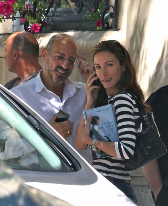 Telma Ortiz, soeur de Letizia d'Espagne, et son amri Jaime del Burgo à Madrid en 2012