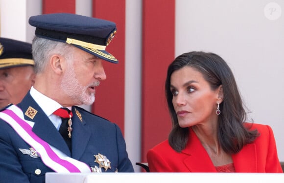 Felipe VI et Letizia lors de la parade du 25 mai 2024