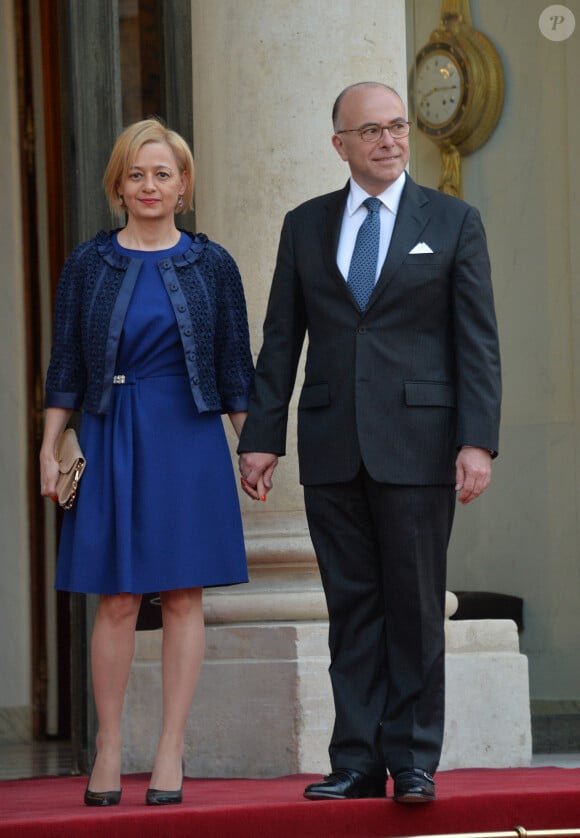 Le couple avait cependant divorcé quelques années plus tard
Bernard Cazeneuve et sa femme Véronique - Dîner officiel en l'honneur de Narendra Modi (premier ministre de la république de l'Inde) au Palais de l'Elysée à Paris le 10 avril 2015. 