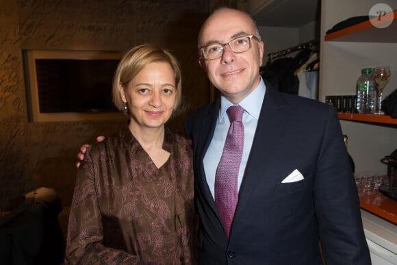 Exclusif - Bernard Cazeneuve et sa femme Véronique - Backstage du concert d'Alain Chamfort à l'Olympia à Paris. © Cyril Moreau/Bestimage