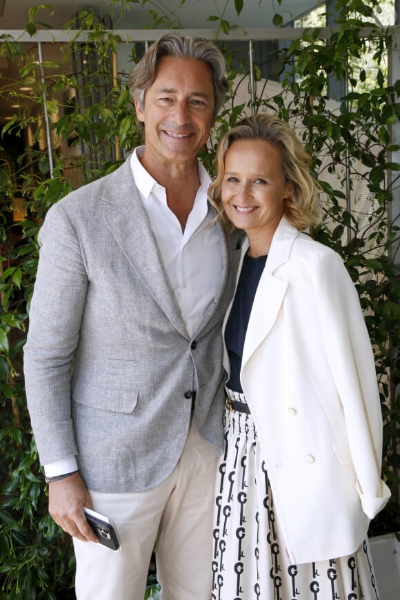 Laurent Solly (Président de Facebook France) et sa femme Caroline Roux aux Internationaux de France de Tennis de Roland Garros 2023 - Jour 06 - à Paris, France, le 2 juin 2023. © Bertrand Rindoff/Bestimage