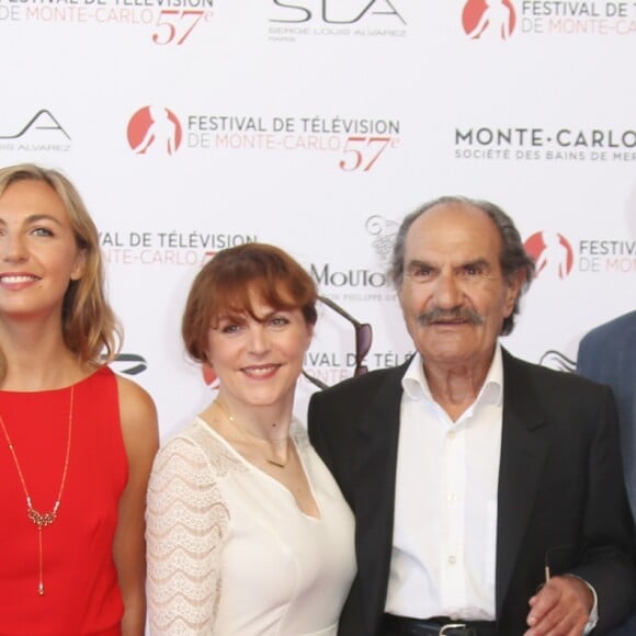 Loup-Denis Elion, Amélie Etasse, Anne-Élisabeth Blateau, Gérard Hernandez, David Mora et Marion Game lors de l'ouverture de la 57e édition du Festival de la Télévision de Monte-Carlo le 16 juin 2017. © Denis Guignebourg / Bestimage