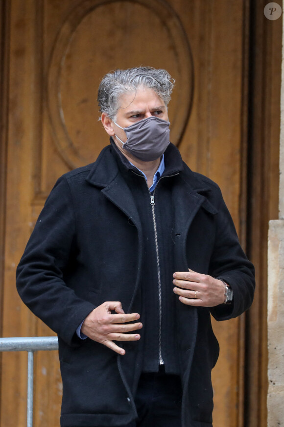 Jacques Cardoze - Sorties des Obsèques du danseur étoile Patrick Dupond en l'église Saint-Roch à Paris, France, le 11 mars 2021. 