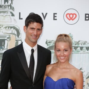 Novak Djokovic et sa compagne Jelena Ristic - Soiree "Love Ball" organisee par Natalia Vodianova au profit de la Fondation "The Naked Heart" a l'Opera Garnier a Monaco le 27 juillet 2013.