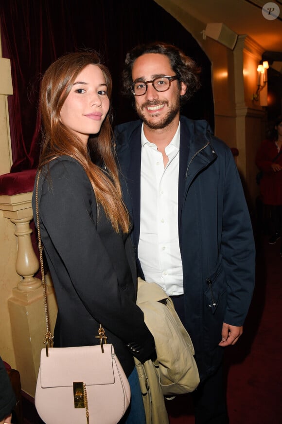 Thomas Hollande et sa compagne Emilie Broussouloux à la générale de la pièce "La Vraie Vie" au théâtre Edouard 7 à Paris, le 18 septembre 2017. © Guirec Coadic/Bestimage