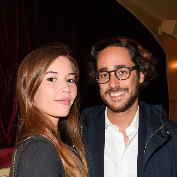 Thomas Hollande et sa compagne Emilie Broussouloux à la générale de la pièce "La Vraie Vie" au théâtre Edouard 7 à Paris, le 18 septembre 2017. © Guirec Coadic/Bestimage