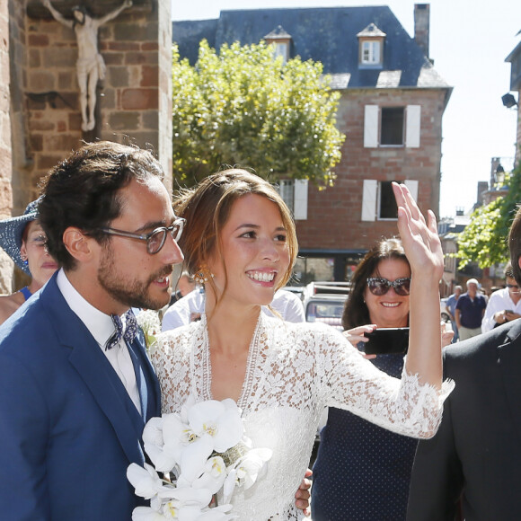 François Hollande, Ségolène Royal - Mariage de Thomas Hollande et de la journaliste Emilie Broussouloux à la mairie à Meyssac en Corrèze près de Brive, ville d'Emiie. Le 8 Septembre 2018. © Patrick Bernard-Guillaume Collet / Bestimage  