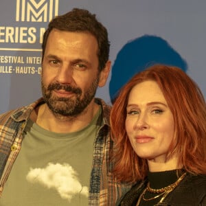 Medhi Nebbou et Audrey Fleurot pour la présentation de la saison 4 de la série HPI lors du Serie Mania Festival international Lille 2024, à Lille, France, le 16 mars 2024. © Stéphane Vansteenkiste/Bestimage