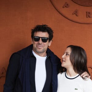 Patrick Bruel, Camille Lellouche - Les célébrités au village lors des Internationaux de France de tennis de Roland Garros 2024 à Paris. Le 5 juin 2024. © Jacovides-Moreau/Bestimage 