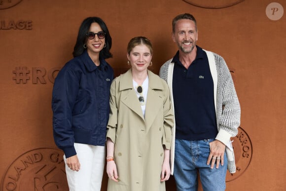 Sarah Caverivière, Philippe Caverivière - Les célébrités au village lors des Internationaux de France de tennis de Roland Garros 2024 à Paris. Le 5 juin 2024. © Jacovides-Moreau/Bestimage 