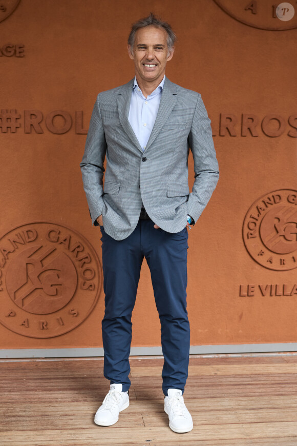 Paul Belmondo - Les célébrités au village lors des Internationaux de France de tennis de Roland Garros 2024 à Paris. Le 5 juin 2024. © Jacovides-Moreau/Bestimage .