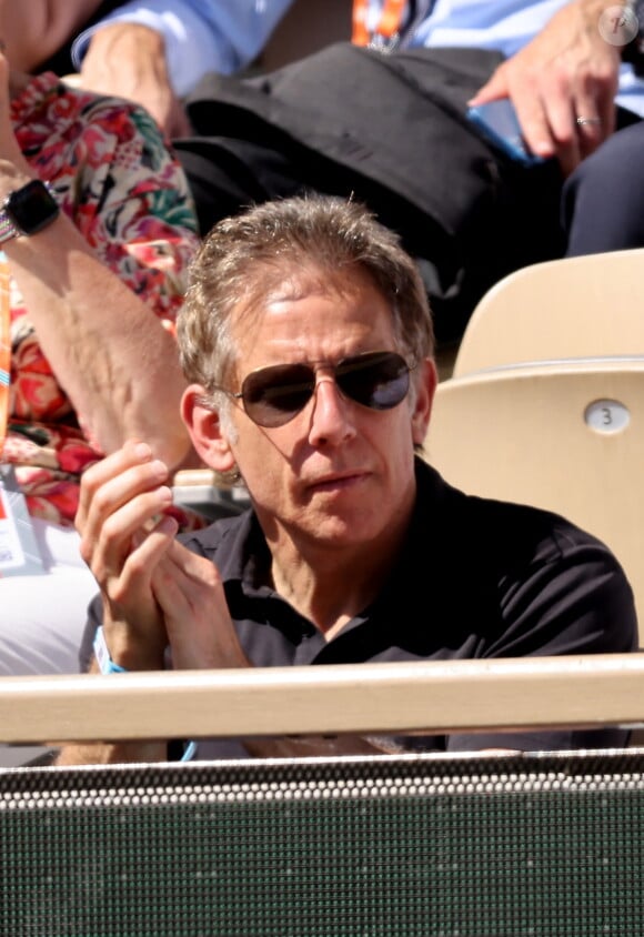 Ben Stiller - Célébrités dans les tribunes des Internationaux de France de tennis de Roland Garros 2024 à Paris le 7 juin 2024. © Jacovides-Moreau/Bestimage 