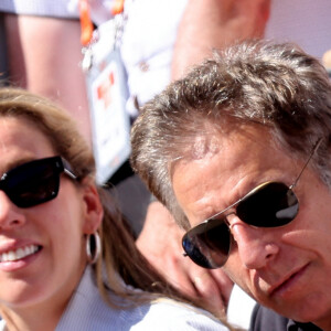 Ben Stiller avec sa femme Christine Taylor - Célébrités dans les tribunes des Internationaux de France de tennis de Roland Garros 2024 à Paris le 7 juin 2024. © Jacovides-Moreau/Bestimage 