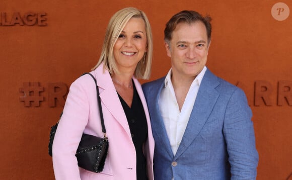 Laurence Ferrari et son mari Renaud Capuçon - Célébrités au village lors des Internationaux de France de tennis de Roland Garros 2024 à Paris le 9 juin 2024.  Celebrities in the village during the 2024 Roland Garros French Open tennis tournament in Paris on June 9, 2024.