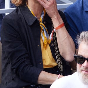 Sophie Marceau - Célébrités dans les tribunes de la finale homme des Internationaux de France de tennis de Roland Garros 2024 à Paris le 9 juin 2024. © Jacovides-Moreau/Bestimage 