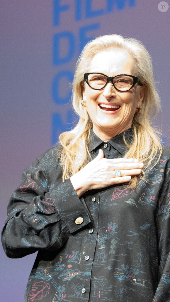 Meryl Streep - Meryl Streep en masterclass lors du 77ème Festival International du Film de Cannes. Le 15 mai 2024 © Estelle Carlier / Pool Cannes / Bestimage 