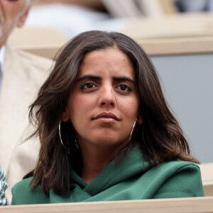 Inès Reg (Inès Reghioua) dans les tribunes des Internationaux de France de tennis de Roland Garros 2024 à Paris, France, le 3 juin 2024. © Jacovides-Moreau/Bestimage