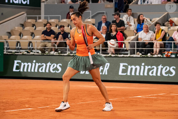 Et il sera là pour la soutenir ! 
Caroline Garcia (FRA) - Internationaux de France de tennis de Roland Garros 2024 à Paris le 26 mai 2024. 