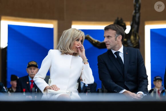 Cérémonie Franco-américaine au cimetière américain de Colleville sur Mer dans le cadre de la commémoration du 80ème anniversaire du débarquement en Normandie (D-Day) le 6 juin 2024. © Jeanne Accorsini / Pool / Bestimage 