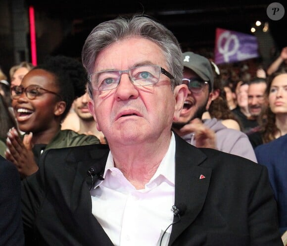 Jean-Luc Mélenchon - Meeting de J.L.Mélenchon, président de la France Insoumise, le 25 mai 2024à Aubervilliers, en vue des élections européennes. © Jonathan Rebboah / Panoramic / Bestimage