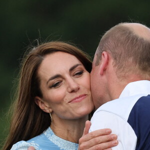 Le prince de Galles, le prince William et la princesse de Galles, Kate Middleton lors d'un match de polo de charité à Windsor, au Royaume-Uni, le 6 juillet 2023. Photo de Stephen Lock/i-Images/ABACAPRESS.COM