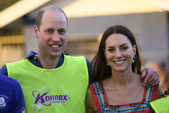 Le prince William et Kate Middleton, le duc et la duchesse de Cambridge, lors d'une visite à Trench Town à Kingston, en Jamaïque, le 22 mars 2022, au quatrième jour de leur tournée royale dans les Caraïbes. Photo par i-Images/Pool/ABACAPRESS.COM