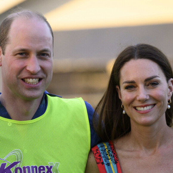 Le prince William et Kate Middleton, le duc et la duchesse de Cambridge, lors d'une visite à Trench Town à Kingston, en Jamaïque, le 22 mars 2022, au quatrième jour de leur tournée royale dans les Caraïbes. Photo par i-Images/Pool/ABACAPRESS.COM