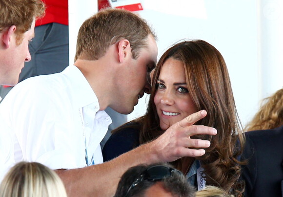 Le duc et la duchesse de Cambridge et le prince Harry regardent la boxe dans l'enceinte des Jeux du Commonwealth de Glasgow 2014, SECC, dans le cadre d'une visite des sites du Commonwealth. Glasgow, Royaume-Uni, le 28 juillet 2014. Photo par SWNS/ABACAPRESS.COM