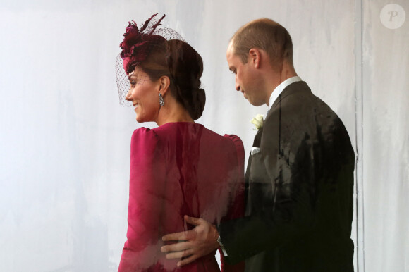 La duchesse et le duc de Cambridge après le mariage de la princesse Eugenie avec Jack Brooksbank à la chapelle St George du château de Windsor après leur mariage, château de Windsor, Windsor, Royaume-Uni, le 12 octobre 2018. Photo par PA Wire/ABACAPRESS.COM