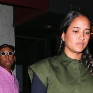 Exclusif - Pharrell Williams et sa femme Helen Lasichanh - Les stars se rendent à une soirée pre-Grammy au restaurant Matsuhisa à Beverly Hills 4/2/2023