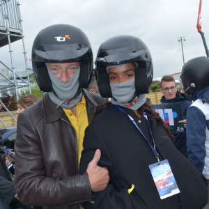 
Vincent Cassel et sa compagne Narah Baptista - Les célébrités participent à un tour de chauffe lors des "24H du Mans 2024". © Rachid Bellak/Bestimage