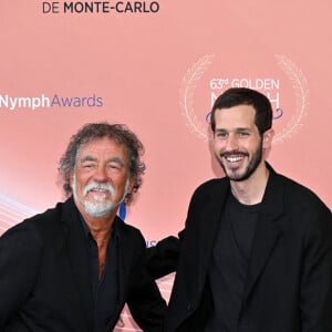 Olivier Marchal et Victor Belmondo durant la cérémonie de clôture du 63ème Festival de Télévision de Monte-Carlo au Grimaldi Forum à Monaco, le 18 juin 2024. © Bruno Bebert / Bestimage