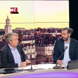 Nicolas Poincaré a décidé de quitter "Apolline Matin" pour rejoindre la société de production de David Pujadas
Nicolas Poincaré, Charles Magnien et Apolline de Malherbe dans "Apolline Matin"