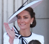 Kate Middleton a fait samedi son grand retour pour Trooping the Colour.
Kate Middleton, princesse de Galles, la princesse Charlotte - Les membres de la famille royale britannique au balcon du Palais de Buckingham lors de la parade militaire "Trooping the Colour" à Londres © Julien Burton / Bestimage 