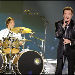 David Hallyday et Johnny Hallyday aux Victoires de la Musique au Zénith de Paris, en 2009