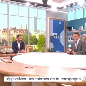 Tensions en direct dans "Bonjour !" sur TF1
Bruce Toussaint, Sébastien Chenu et Adrien Gindre sur le plateau de "Bonjour !"