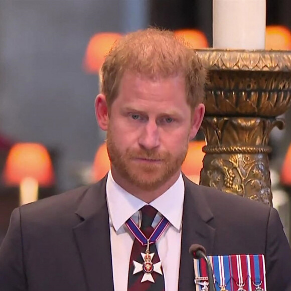  Le prince Harry tente de s'engager comme il peut pour mettre en avant de belles initiatives. 
Le prince Harry, duc de Sussex lors de la célébration du 10ème anniversaire des Invictus Games, en la cathédrale Saint-Paul à Londres, Royaume Uni.