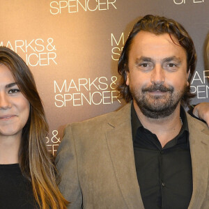 Henri Leconte, sa fille Sara-Luna, et sa femme Florentine - Soiree d'inauguration du centre commercial "Beaugrenelle" a Paris, le 22 octobre 2013.