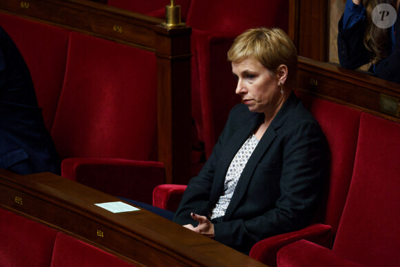 Clémentine Autain à l'Assemblée nationale. Photo by Alexis Jumeau/ABACAPRESS.COM